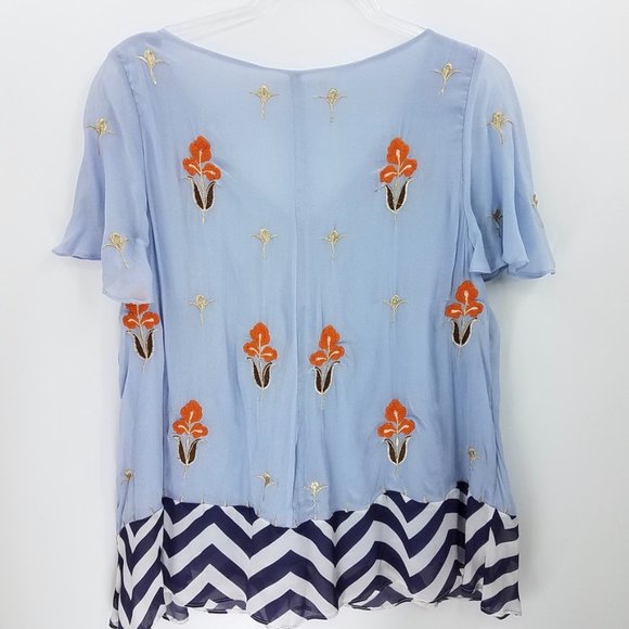 Anthropologie Floreat Floral Embroidered Blouse - Picture 2 of 12